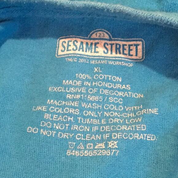 SESAME STREET Turquoise TEE MUPPETS XL GR8 GIFT - Picture 5 of 5